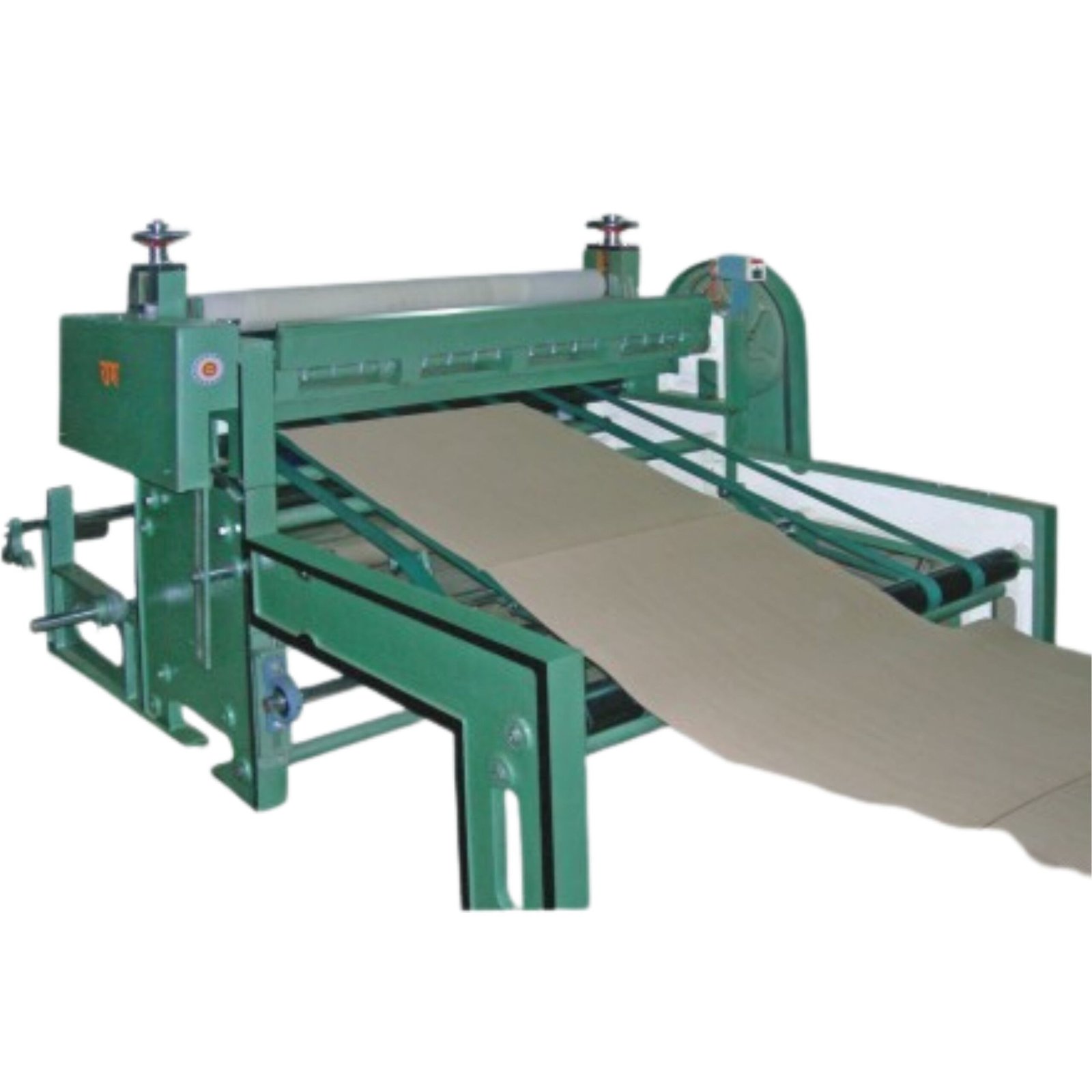 A machine operator working on the die-cutting machine